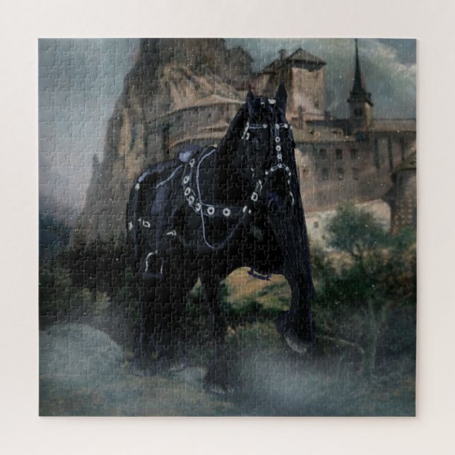 Das mittelalterliche Pferd - Puzzle (Vertikal)