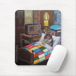Das Mitternachtsrundfunk-Gemälde von Alfred Fox Mousepad