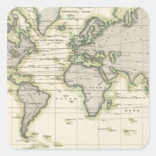 Das mittlere Barometer Quadratischer Aufkleber