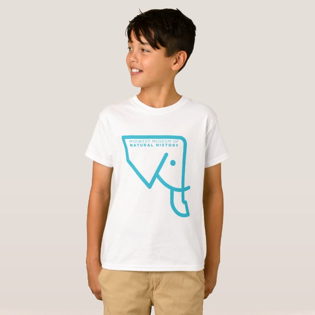 Das MMNH der Kinder blauer Elefant-T - Shirt (Vorne ganz)