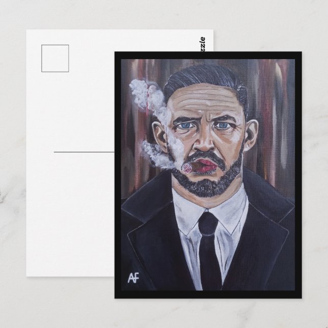 Das Mobster-Gemälde von Alfred Fox Postkarte (Vorne/Hinten)