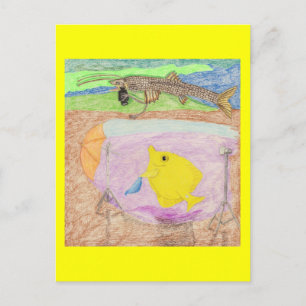 Das Modell des "Einsteckens" Postkarte