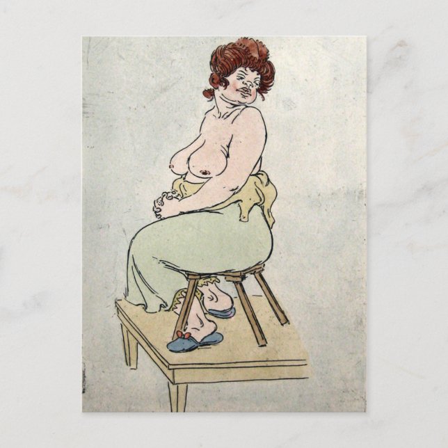 Das Modell - Zille Postkarte (Vorderseite)