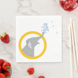 Das moderne Baby Gray Elephant Party Napkins Serviette