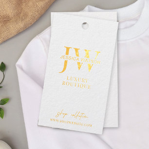 Das moderne Bekleidungspreis-Label Gold Foil Hang  Geschenkanhänger