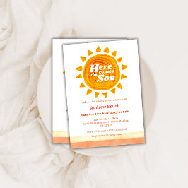 Das moderne Boho kommt hier zur Son Baby Dusche Einladung