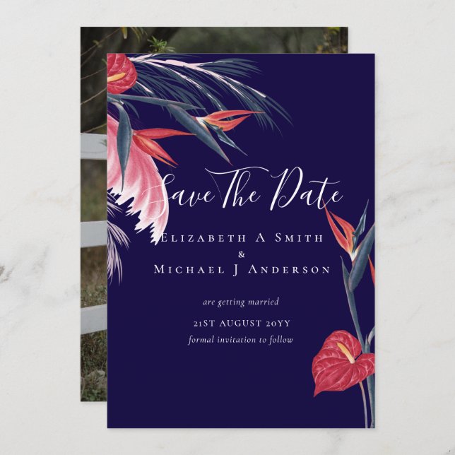 Das moderne FOTO Rette Dates Pampas Grass Tropical (Vorne/Hinten)