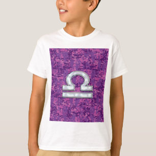Das moderne Libra-Zodiac-Symbol auf der digitalen T-Shirt