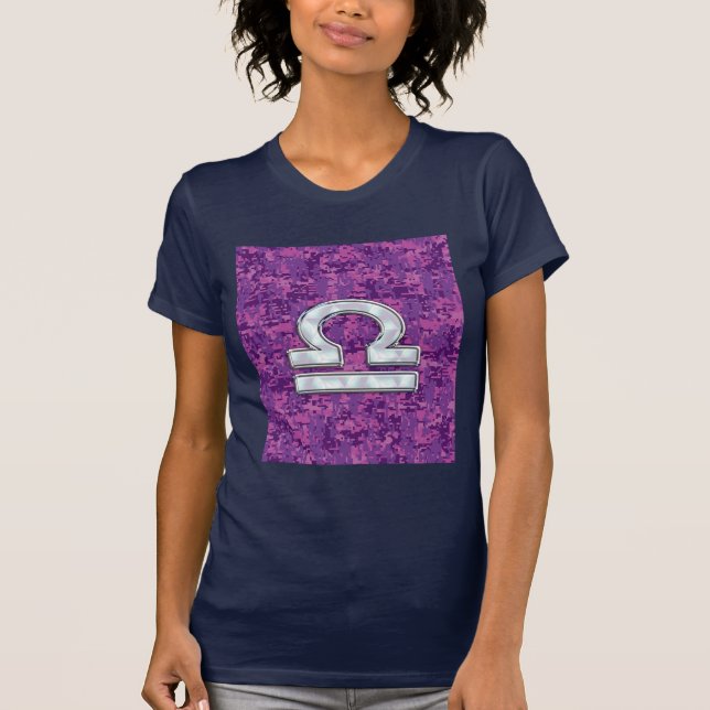 Das moderne Libra-Zodiac-Symbol auf der digitalen  T-Shirt (Vorderseite)