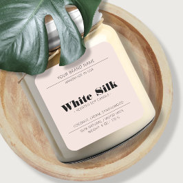 Das moderne, rosa Etikett für die Produktverpackun Quadratischer Aufkleber