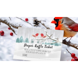 Das moderne Winter Baby Duschkabine Raffle Ticket Begleitkarte