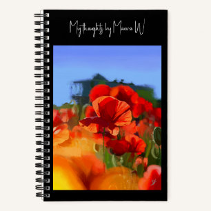 Das Mohn-Haus - Künstlerisch Anpassbar Notizbuch