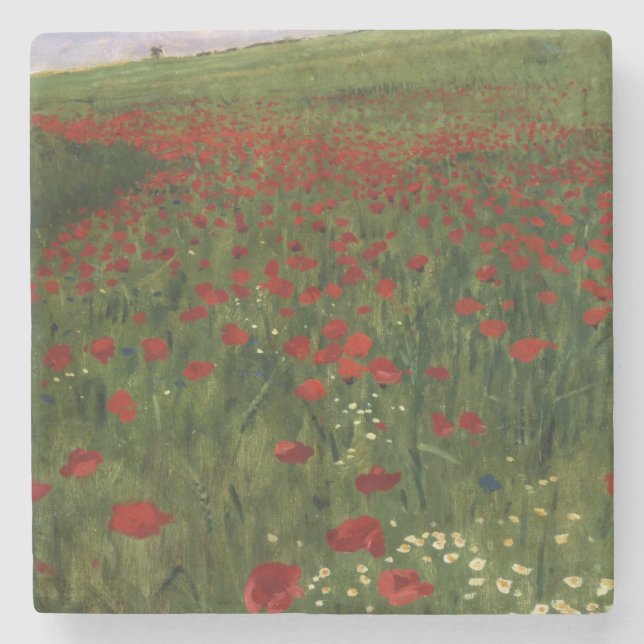 Das Mohnblumen-Feld, 1896 Steinuntersetzer (Vorderseite)