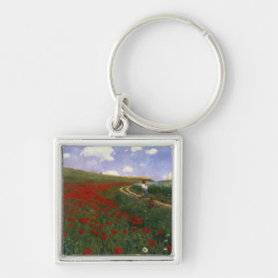 Das Mohnblumen-Feld Schlüsselanhänger