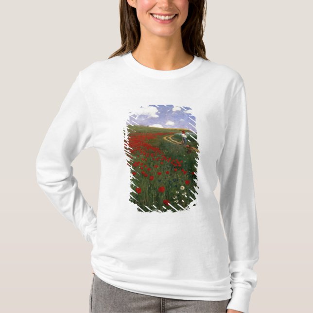 Das Mohnblumen-Feld T-Shirt (Vorderseite)