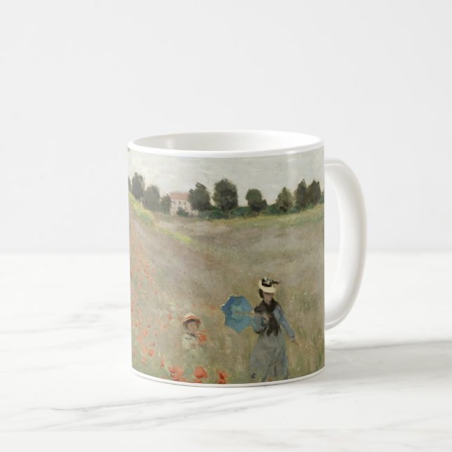 Das Mohnfeld bei Argentinien von Claude Monet Kaffeetasse (VorderseiteRechts)