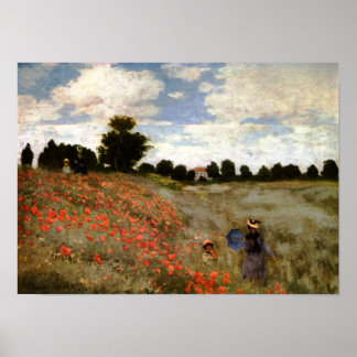 Das Mohnfeld bei Argentinien von Claude Monet Poster