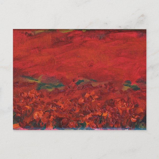 Das Mohnfeld Postkarte (Vorderseite)