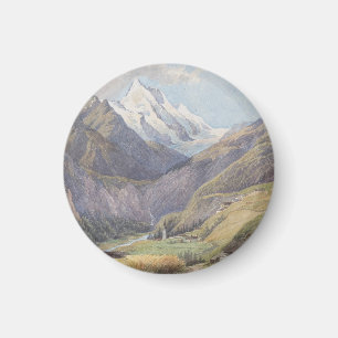 Das Mölltal mit dem Großglockner - Carl Lafite Magnet