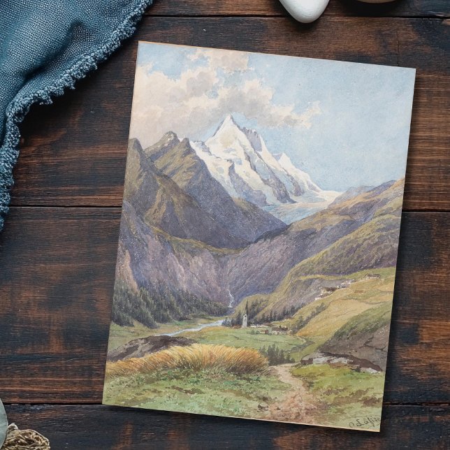 Das Mölltal mit dem Großglockner - Carl Lafite Postkarte (Von Creator hochgeladen)