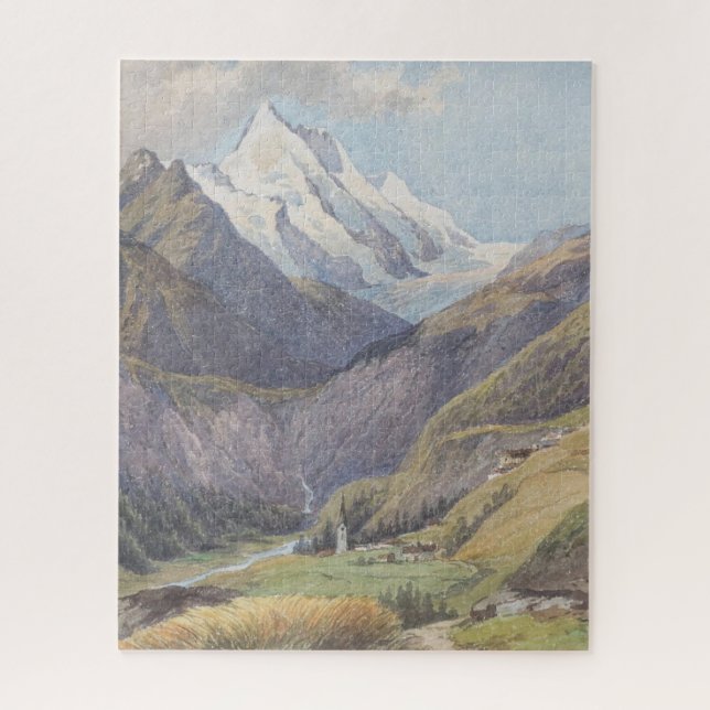 Das Mölltal mit dem Großglockner - Carl Lafite Puzzle (Vertikal)