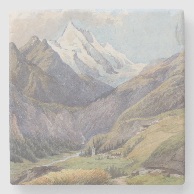 Das Mölltal mit dem Großglockner - Carl Lafite Steinuntersetzer (Vorderseite)
