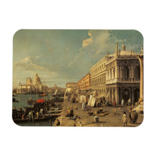 Das Molo und das Zecca, Venedig (Öl auf Leinwand) Magnet