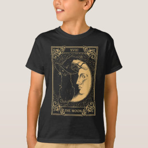 Das Mond-Tarot Xvii Inspirierte Black Cat Hexenhut T-Shirt
