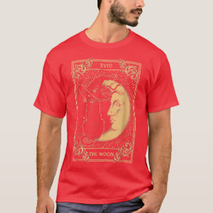 Das Mond-Tarot XVII Inspirierte Schwarze Katze mit T-Shirt