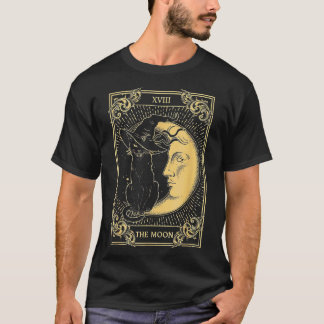 Das Mond-Tarot XVII Inspirierte Schwarze Katze mit T-Shirt