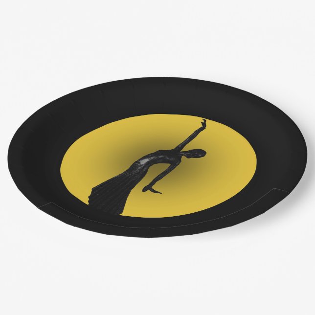 Das Mondlicht erinnert mich 1 Pappteller (Schrägansicht)