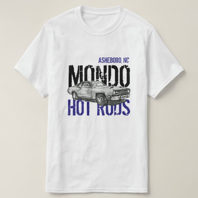 Das Mondo T - EINFACHES FRISIERTES AUTO T-Shirt (Design vorne)