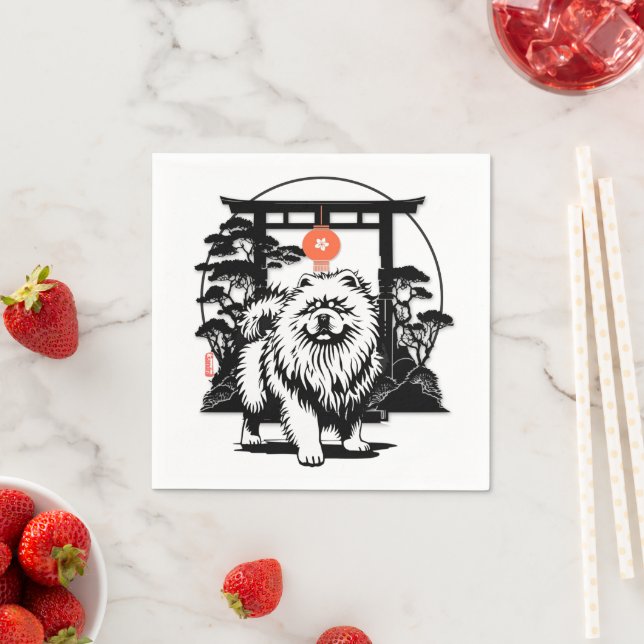 DAS MONDTOR Chow Serviette (Beispiel)