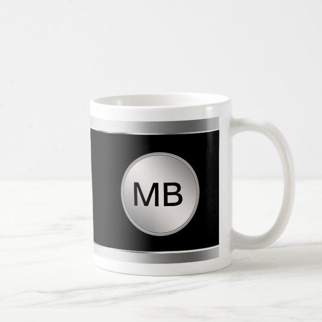 Das Monogramm-Kaffee-Tassen der Männer Kaffeetasse (Rechts)