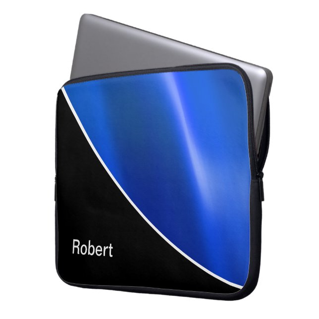 Das Monogramm-Laptop-Hülse der Männer Laptopschutzhülle (Vorderseite Links)