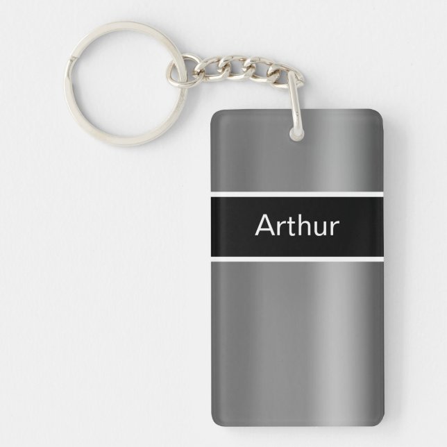 Das Monogramm-Schlüsselanhänger der Männer Schlüsselanhänger (Vorderseite)