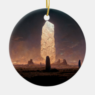 Das Monolith 4 Fantasy Sci-Fi Keramik Ornament
