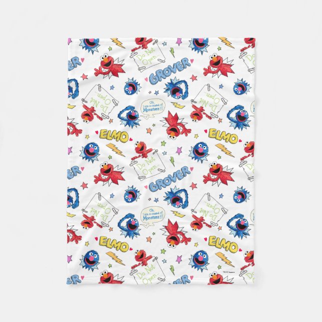 Das Monster am Ende dieses historischen Musters Fleecedecke (Vorderseite)