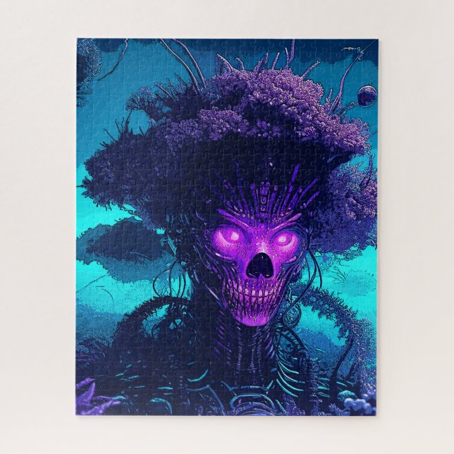 Das Monster der Cyber-Bäume im Dunkeln Puzzle (Vertikal)