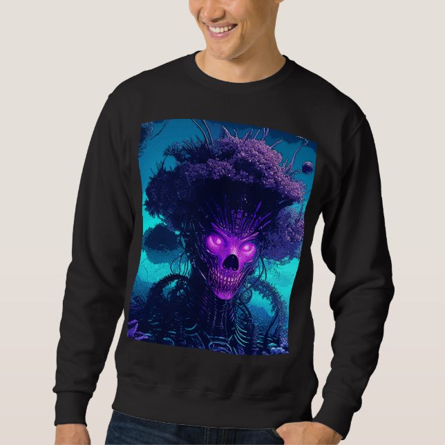 Das Monster der Cyber-Bäume im Dunkeln Sweatshirt (Vorderseite)