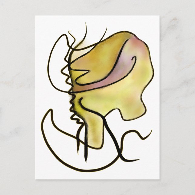 Das Monster der Linie Postkarte (Vorderseite)