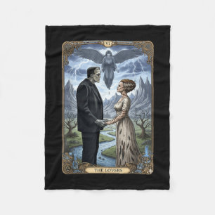 Das Monster Frankenstein und Braut Liebhaber Tarot Fleecedecke