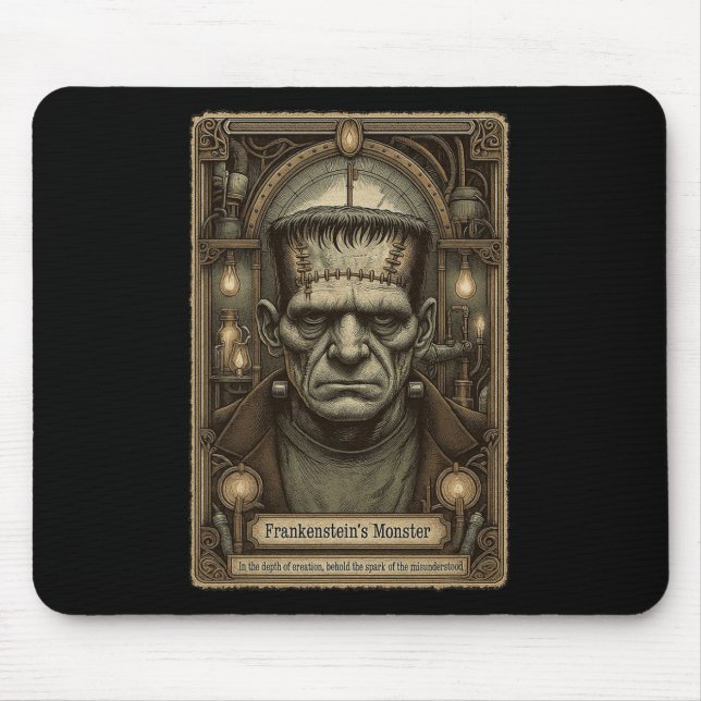 Das Monster Frankenstein-Vintage Halloween-Tarot C Mousepad (Vorne)