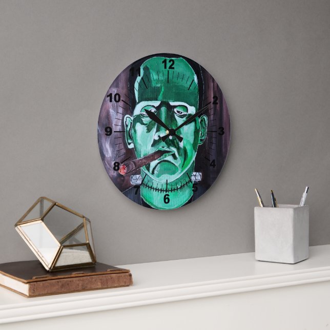 Das Monster-Gemälde von Alfred Fox Große Wanduhr (Büro)