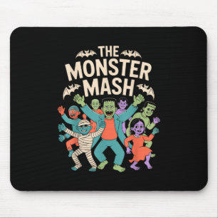 Das Monster Mash Halloween Party Niedlich Retro Mousepad