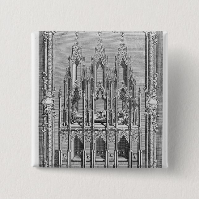 Das Monument von Edward II Button (Vorderseite)