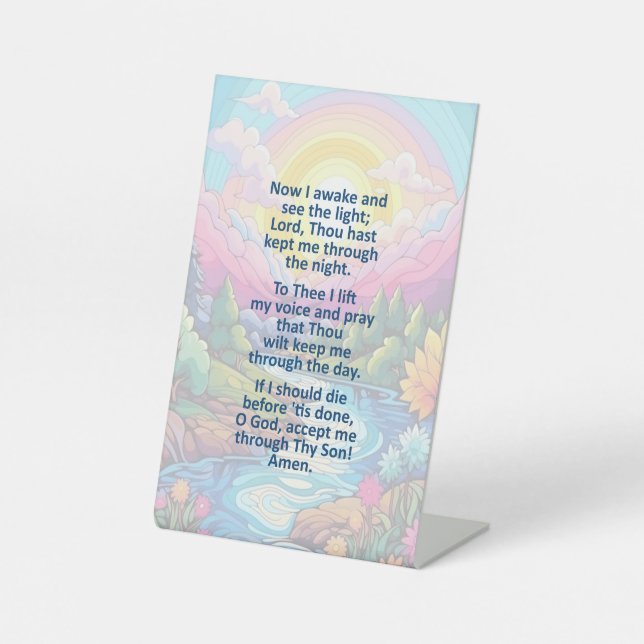 Das Morgengebet eines Kindes auf dem Schild der Hö (Vorderseite)