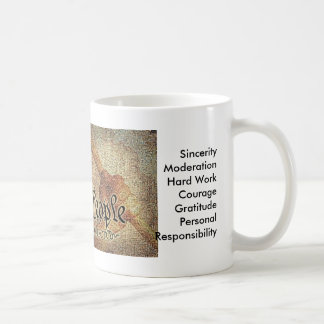 Das Mosaik des Projekt-9-12 und die 12 Werte Tasse