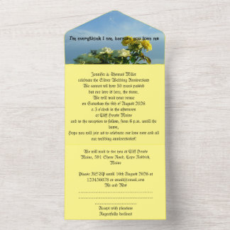 Das Motto der Hochzeitsfeier zum 50. Mal in Gold All In One Einladung