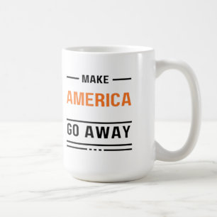 Das Motto der orangefarbenen Typografie, Amerika a Kaffeetasse